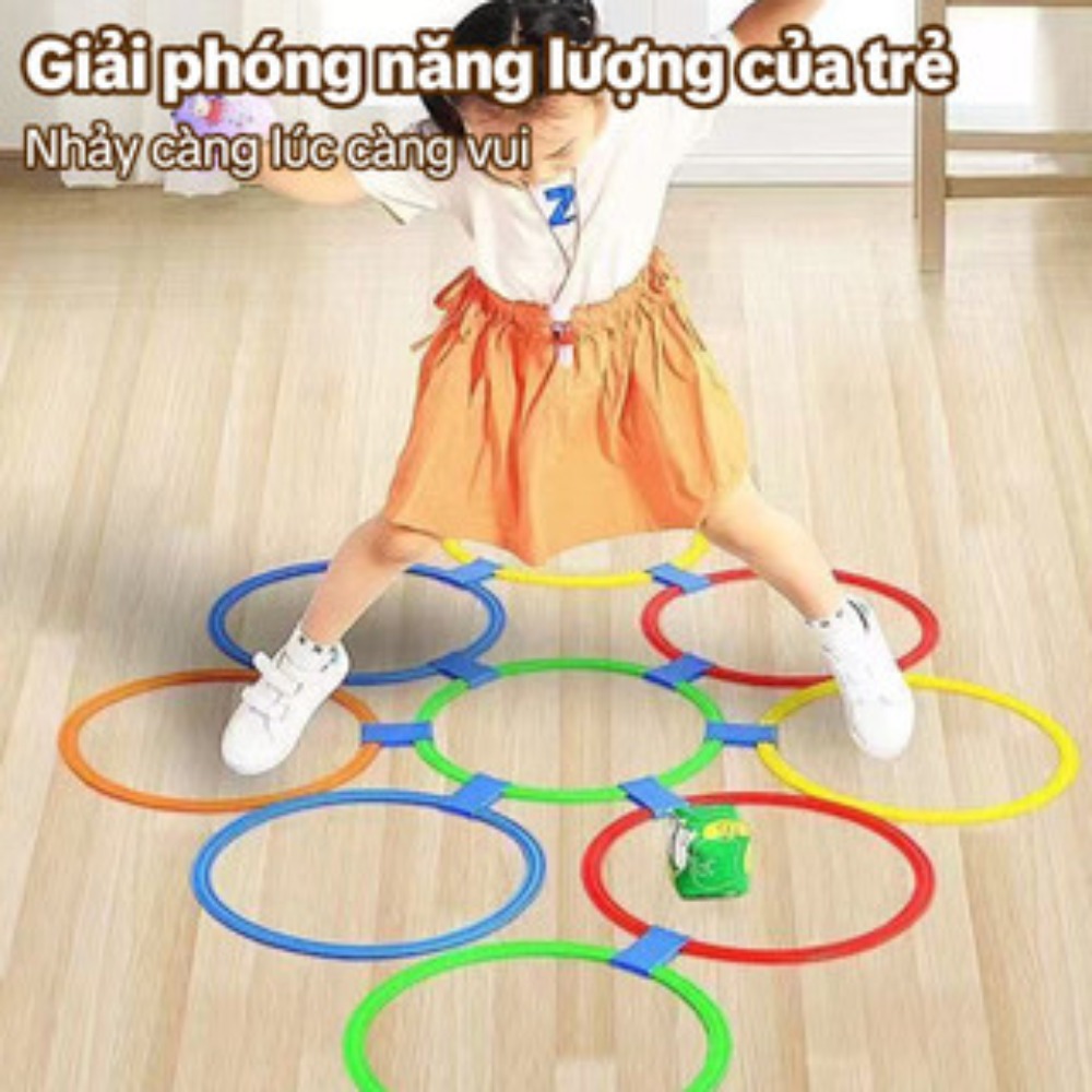 nhảy tập cảm giác trẻ em màu sắc rực rỡ, cân bằng tập trung, vui chơi nhà, dễ ghép nối