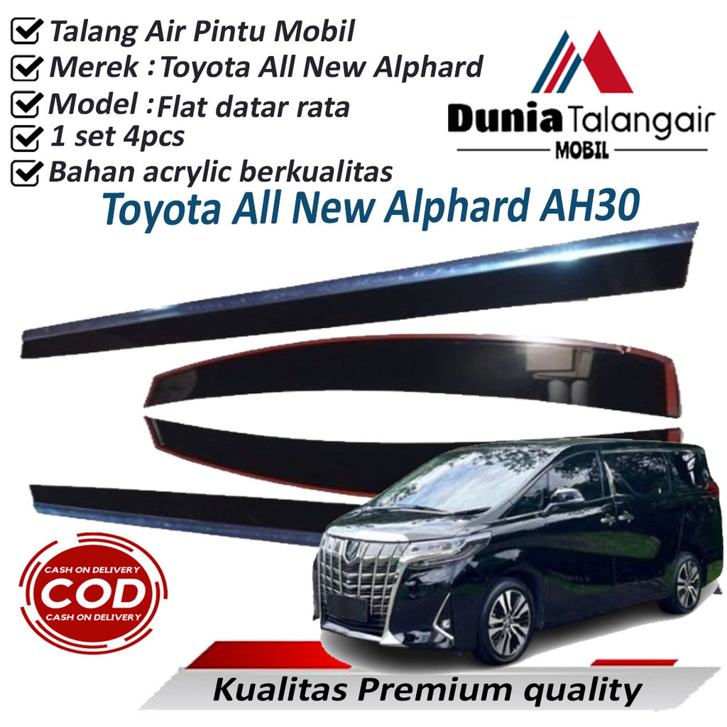 talang air mobil Toyota All New Alphard AH30 List Cherume THN 2015-2023 Premium Quality 4pintu Harga 400,000 rupiah*Gratis Ongkir