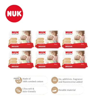 NUK Dry Cotton Wipes (80s) x 6