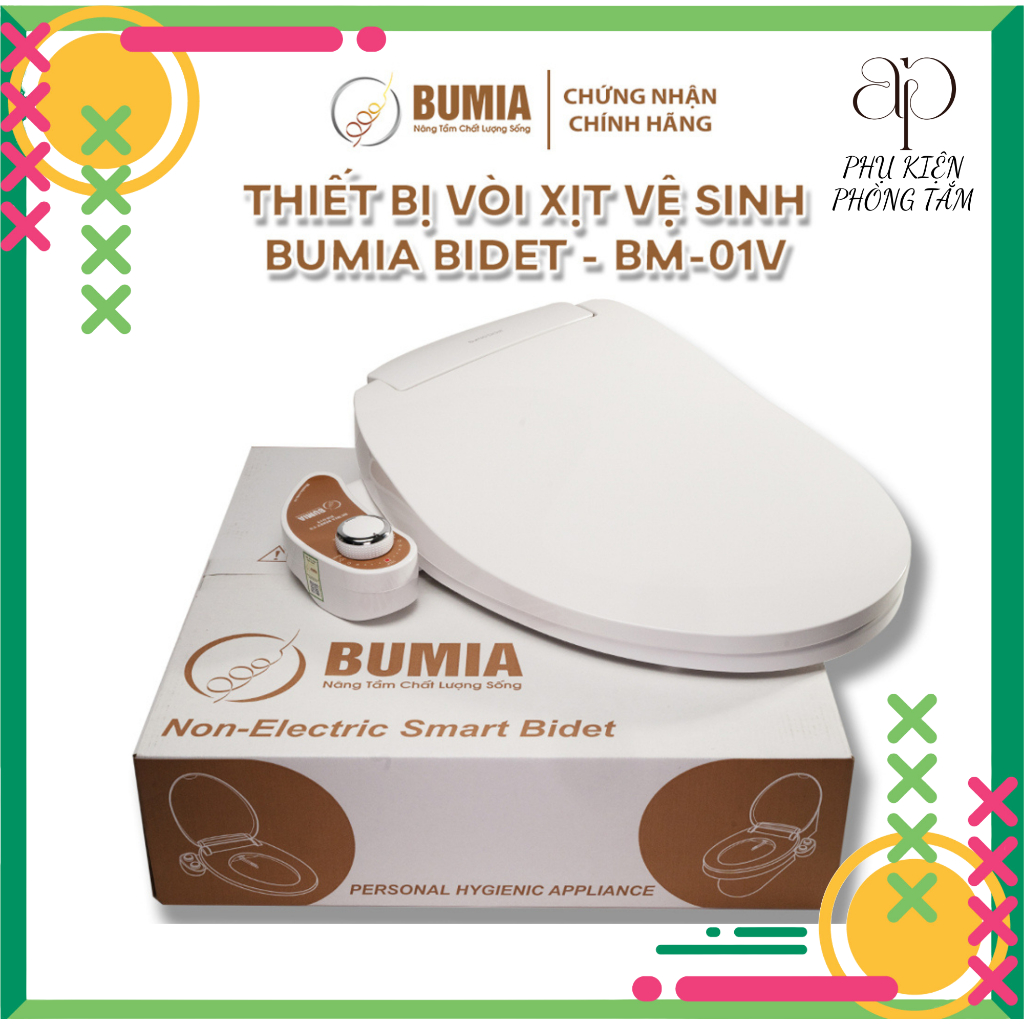 Nắp Bồn Cầu Thông Minh Bumia Bidet Mã Sản Phẩm BM01V Phụ Kiện Phòng Tắm AP Home