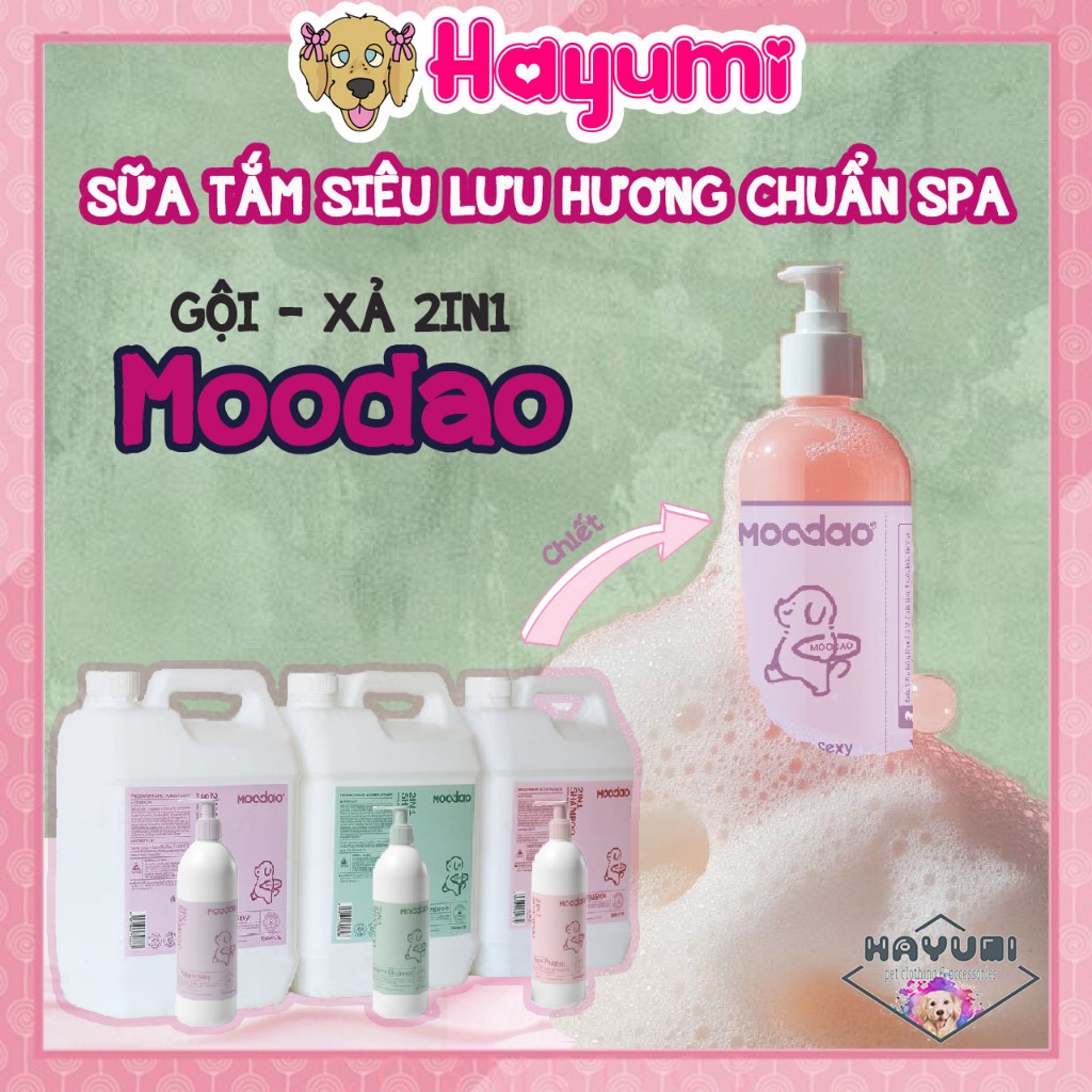 SỮA TẮM MOODAO SIÊU LƯU HƯƠNG CHUẨN SPA, GỘI XẢ 2IN1 - HAYUMI