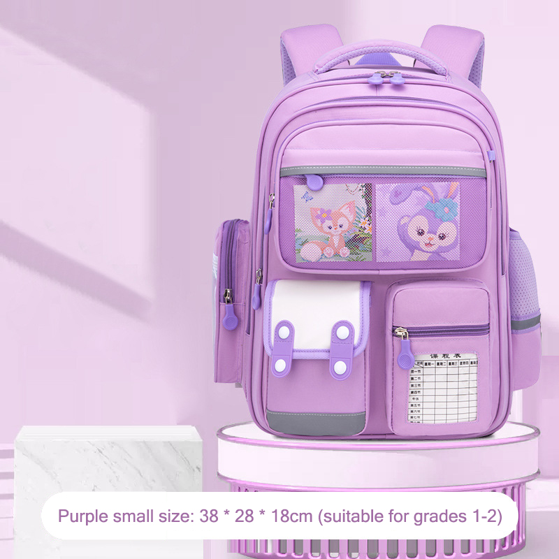 C & K cặp đi học tiểu học mới cho bé trai và bé gái lớp 1 ~ 3 ~ 6 ba lô siêu nhẹ bảo vệ cột sống cho