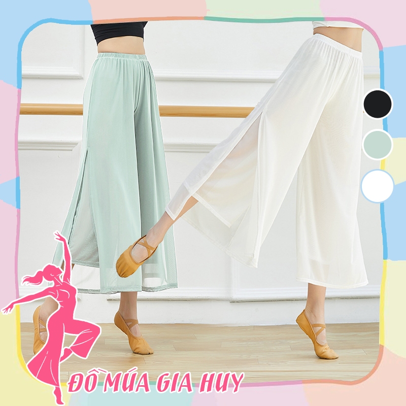 Quần múa cổ trang Trung Hoa, quần múa đương đại xẻ tà MQ23