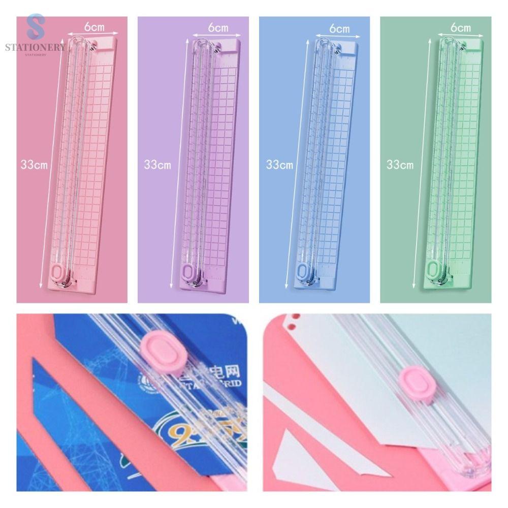 STATIONERY Ảnh thẻ giấy Máy cắt giấy An toàn Di động Tông đơ giấy Dụng cụ cắt Tự làm Dụng cụ cắt giấy Nhà văn phòng