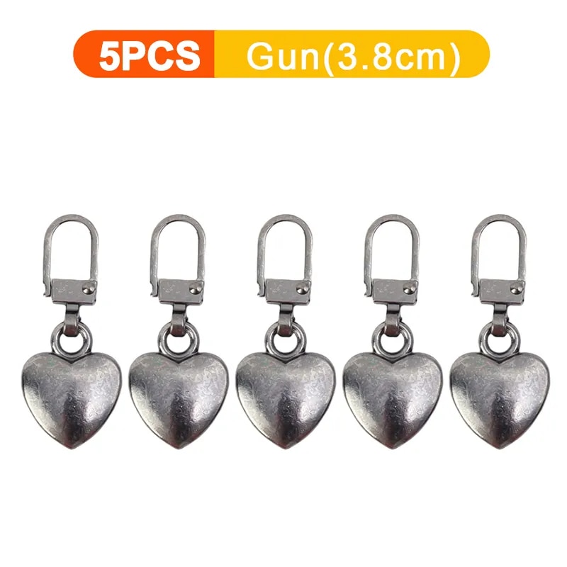 5/1Pcs Universal Detachable Zipper Puller Metal Zipper Head Repair Kits Replacement for Luggage Purse Bags Clothes Zipper Slider