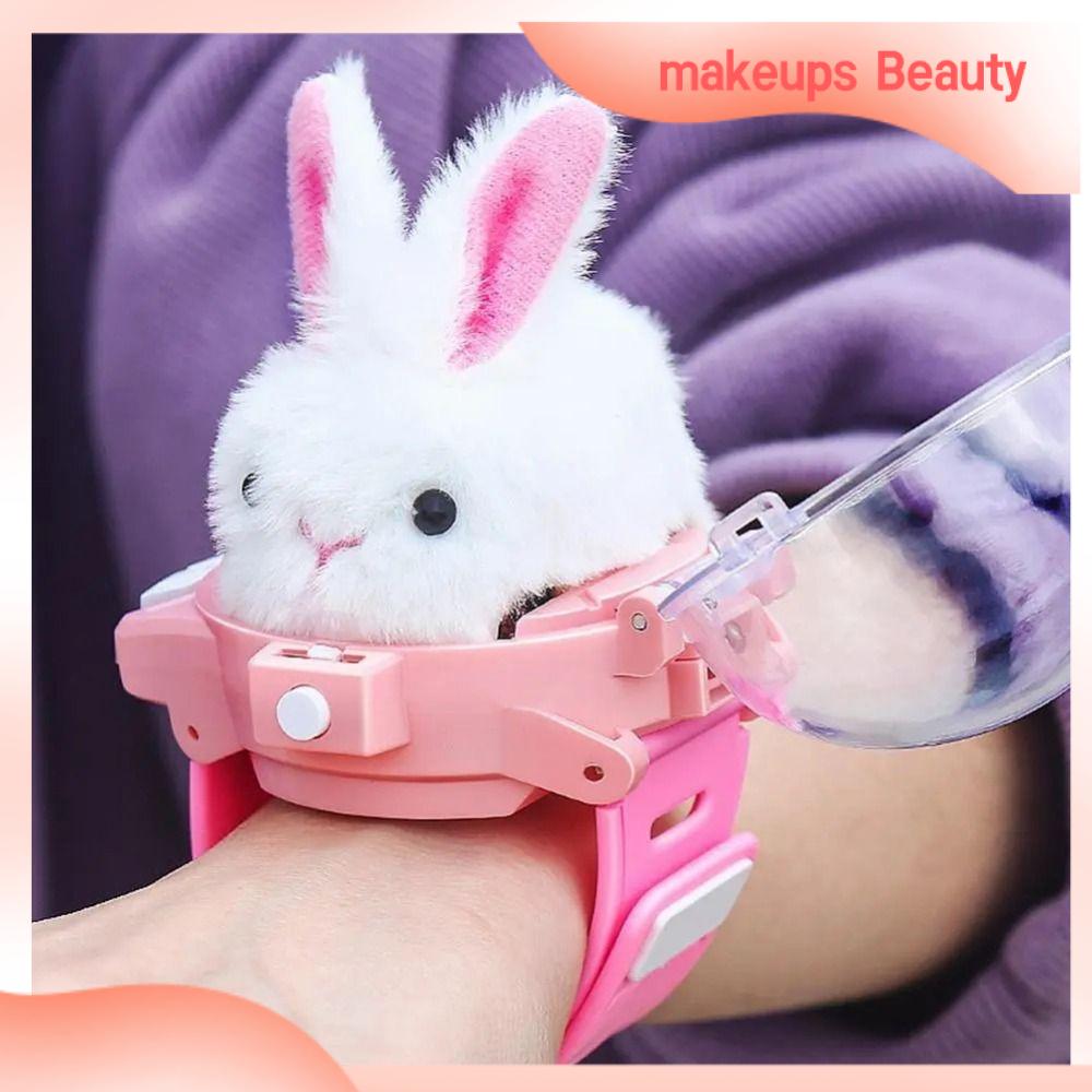 JPPBUA Phim hoạt hình 3D Đồ chơi đồng hồ mini xe RC cho trẻ em Đồ nhồi bông Sạc USB Đồ chơi đua thỏ Thời trang Xe thú cưng dễ thương Đồ chơi điều khiển từ xa dành cho quà tặng trẻ em/học sinh