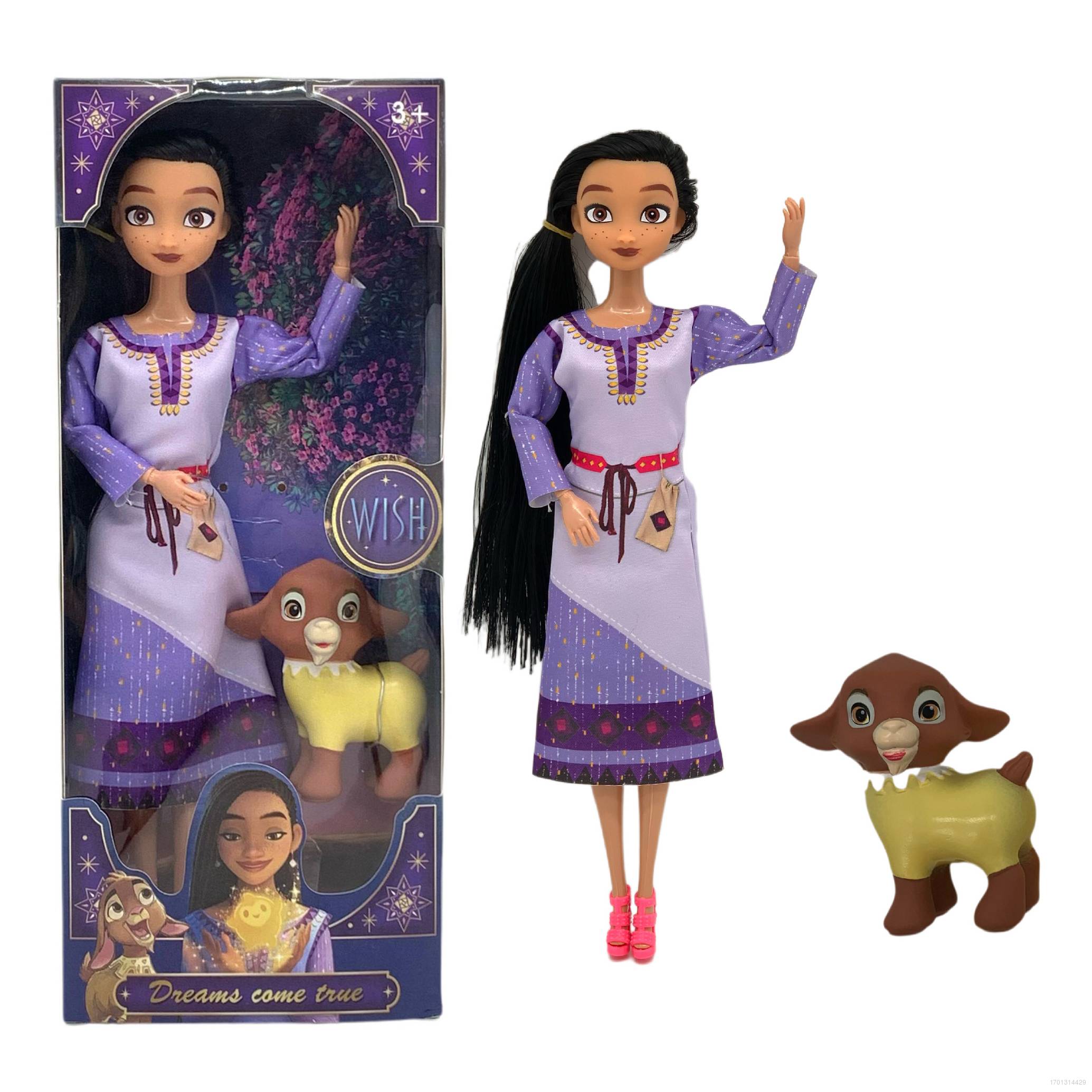 YT Disney Cartoon The Wish Princess Asha Valentino Barbie Dolls Gift For Girls Movable Joint Figure Toys For Kids TY
