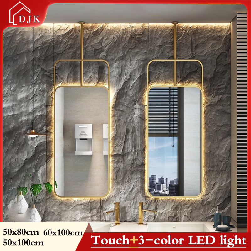 Bathroom Smart Mirror LED Ceiling Lighting Mirror Dressing Beauty 3colors LED Light Suspension Mirror Bathroom Touch Mirror Bedroom Lighting Smart Mirror ราคา 5,997 บาท*ส่งฟรี