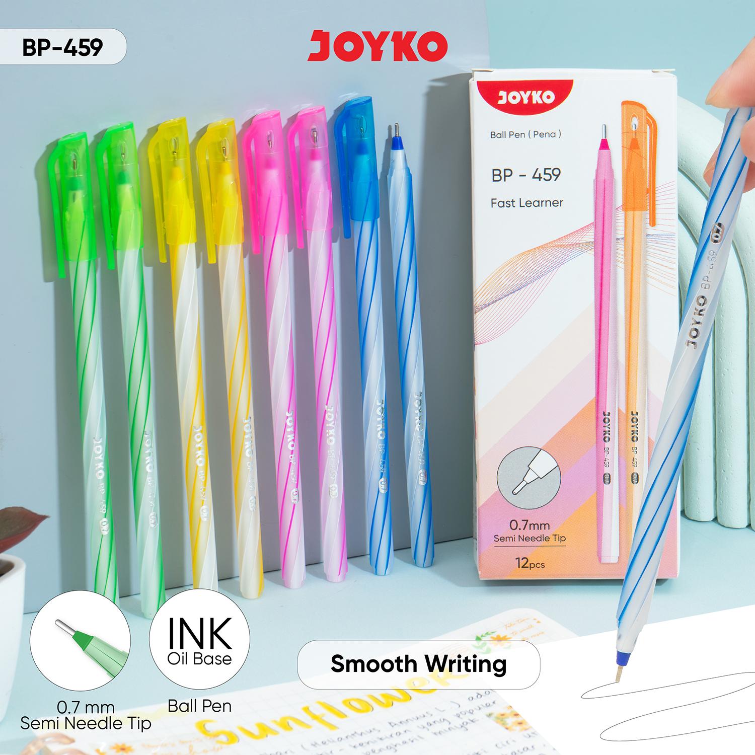 JOYKO Ball Pen Pulpen 1 Pack BP-459 Fast Learner 0.7mm Isi 12 Pcs