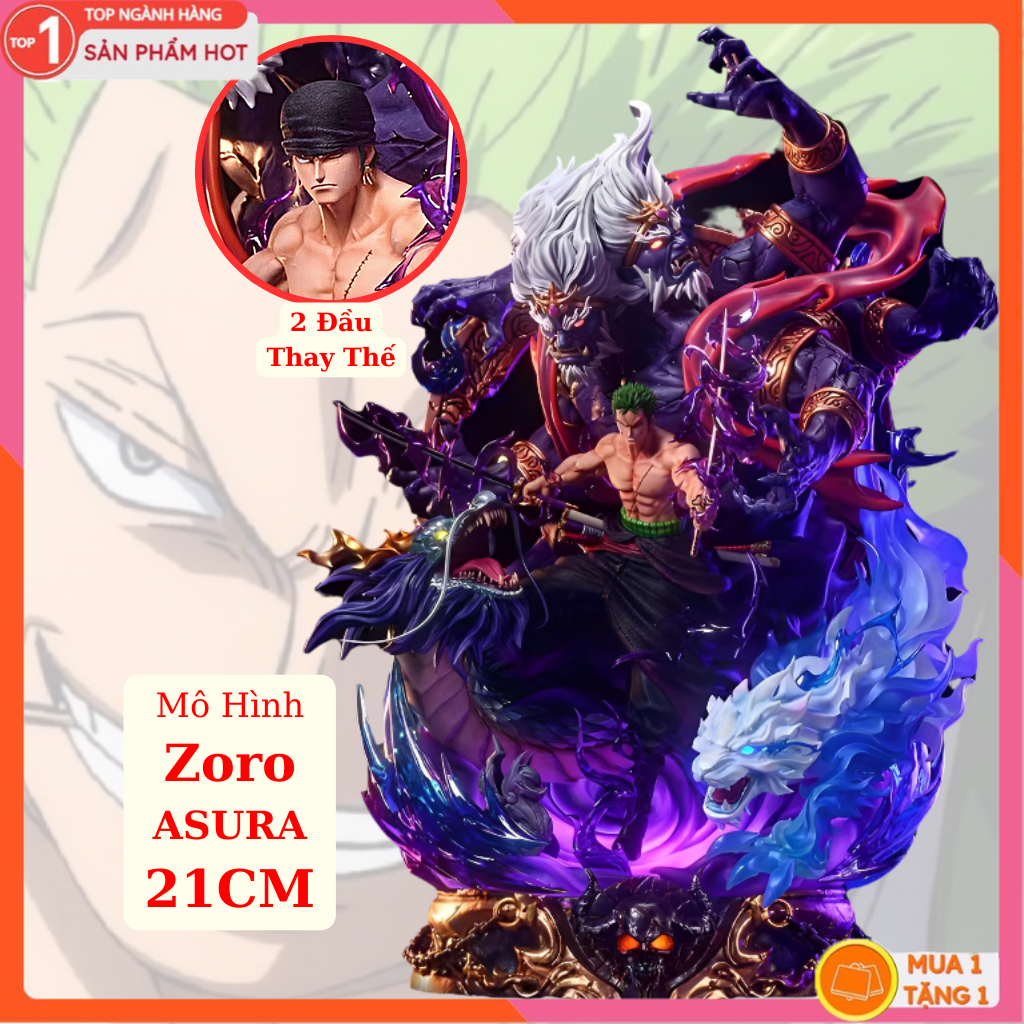 Mô Hình Zoro ASURA 21Cm Siêu Ngầu Mô Hình One Piece Figure Mô Hình Anmie One Piece Luffy Vua Hải Tặc