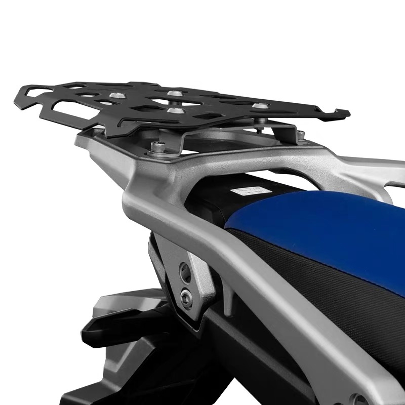 Black Motorcycle Rear Carrier Plate Luggage Rack Cargo Shelf Carry Top Case Cover Holder Bracket For