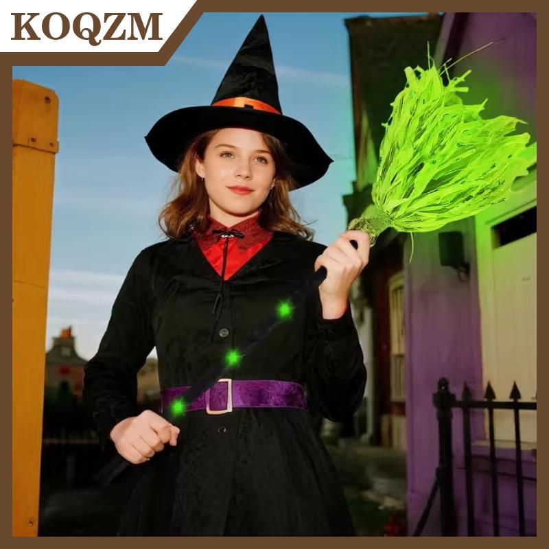 KOQZM Halloween ma thuật phù thủy chổi, hoạt hình nhảy múa phát sáng phù thủy chổi với âm thanh kỳ lạ vui vẻ Halloween bên Prop Giá 230,147 Đồng*Miễn phí vận chuyển