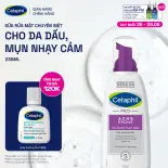 Sữa rửa mặt tạo bọt mịn dịu lành cho da dầu mụn nhạy cảm CETAPHIL PRO ACNE PRONE/OIL CONTROL FOAM WASH 236ml