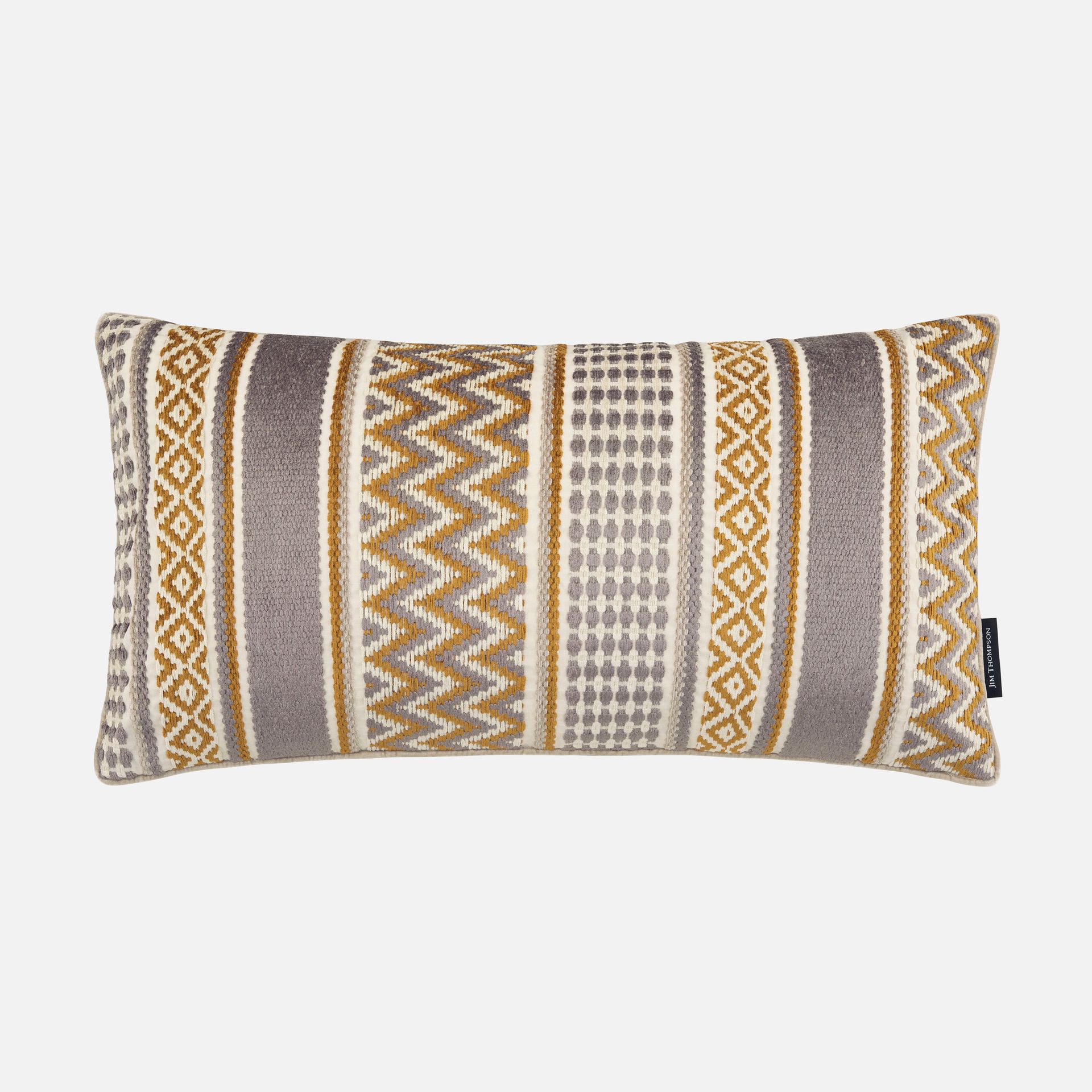 Zig Zag Chenille Cushion Cover 12x22" - Grey ราคา 1,250 บาท*ส่งฟรี