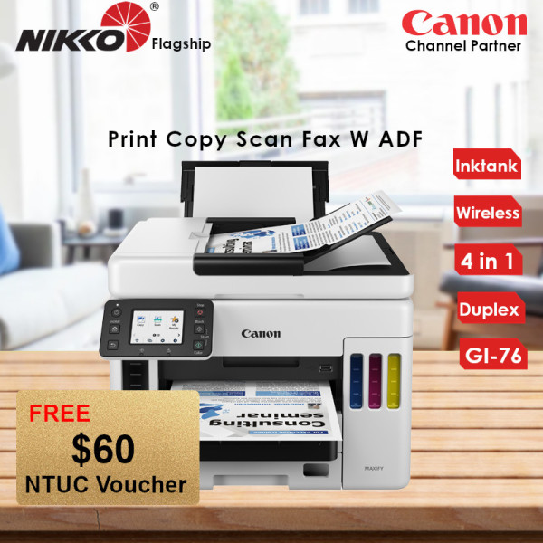 MAXIFY GX7070 Easy Refillable Ink Tank Wireless 4-in-1 Business Printer for High Volume Document Printing Designed for high volume printing at ultra low running cost, this high performance wireless 4-in-1 business printer GX7070 GX-7070 GX 7070 Singapore
