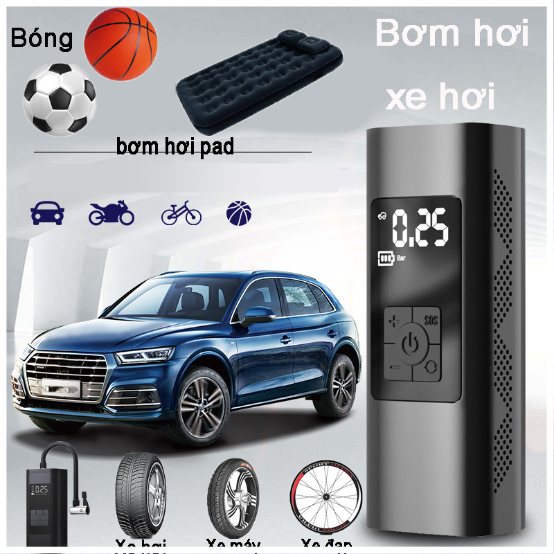  Bơm hơi di động đa chức năng Bơm hơi xe đạp Xiaomi LAMJAD Bơm lốp 1S-Suruito LT01 - Bơm lốp xe hơi 