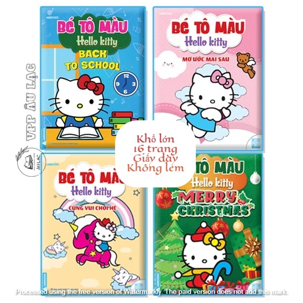 Sách Bé Tô Màu: Hello Kitty và Bạn Bè 2 (Combo 4 Cuốn)