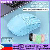 Wireless Bluetooth Mouse Rechargeable Silent Mice for PC/Laptop/Phone/Tablet