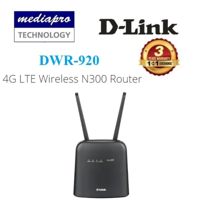 D-LINK DWR-920 4G LTE Wireless N300 Router - 3 Years local Warranty by D-Link Singapore
