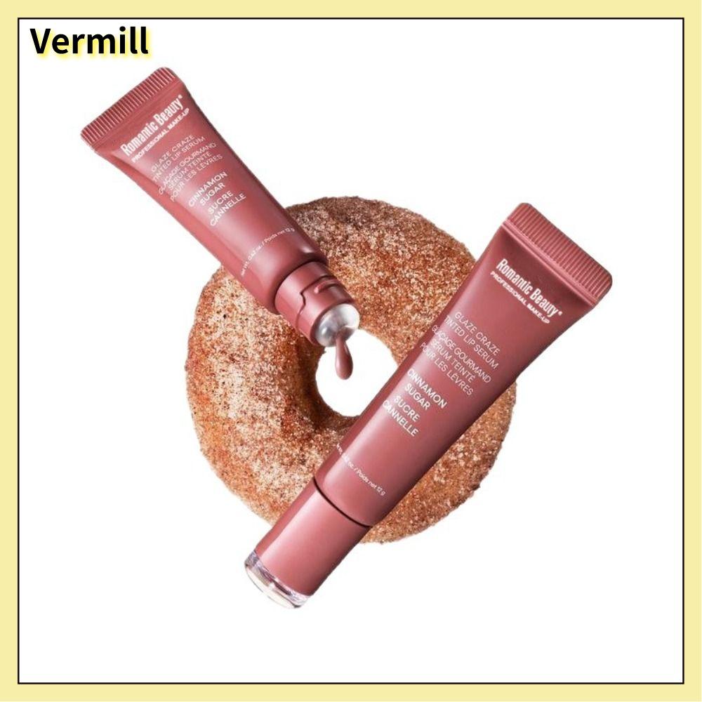 VERMILL Bánh rán Son bóng Dưỡng ẩm Đầy đặn bóng mượt Son môi Màu ngọc trai Lấp lánh Son bóng 3D Hydra Trang điểm hàng ngày