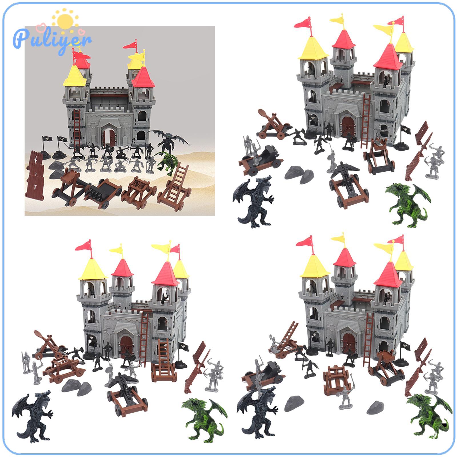 19Pcs/Set Vehicles W/ Pretend Toys Plastic Christmas Gifts Drangons Accessories Deluxe Castle Base Set for Kids Boys ราคา 1,345 บาท*ส่งฟรี