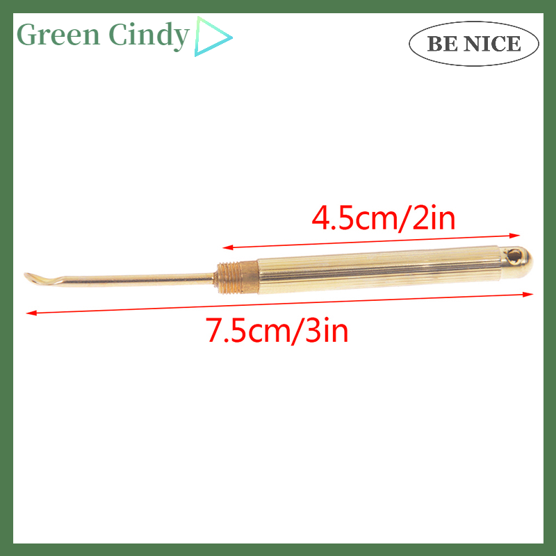 [Green Cindy] Folding type Golden Earwax Cleaner Ear Wax Removal Tools Ear Spoon Attached ราคา  7 บาท*ส่งฟรี