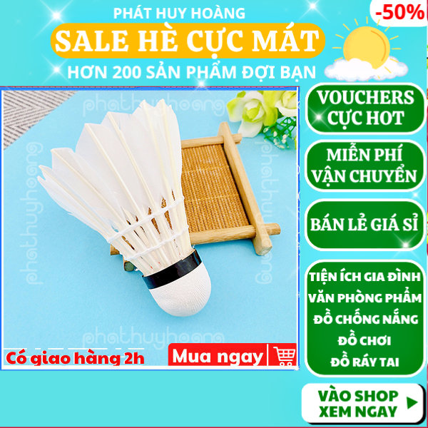 Trái vũ cầu , cầu lông trắng loại tốt giá rẻ ✔trái cầu lông ✔trái vũ cầu ✔ Phát Huy Hoàng