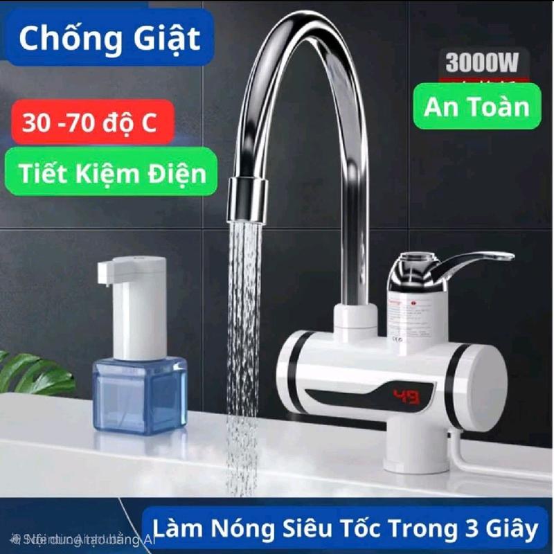 Máy nước nóng lạnh lắp đặt trực tiếp tại vòi làm nóng nhanh trong 3 giây, cảm biến chống giật an toàn ( BH 6 tháng lỗi 1 đổi 1 trong 30 ngày miễn phí )
