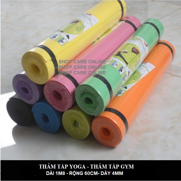 CODTHẢM TẬP YOGA VÀ GYM - 1 LỚP 4MM GIÁ RẺ !!!!!