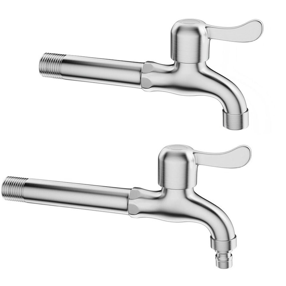 BEA BEATRICE Kéo dài Vòi gắn tường 10/15/30cm Thép không gỉ 304 Vòi nước phòng tắm Bình nước nóng lạnh Dễ lắp đặt Vòi máy giặt Vườn ngoài trời