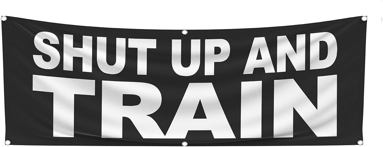 ปิดปากและฝึกฝน แบนเนอร์ยาวสำหรับยิม ขนาด 24x72 นิ้ว พิมพ์ด้านเดียว ตกแต่งผนังที่สร้างแรงบันดาลใจ ธงตกแต่งผนังที่สมบูรณ์แบบสำหรับหอพัก รักษาแรงบันดาลใจและความหลงใหลด้วยธงยิม ราคา 1,354 บาท*ส่งฟรี