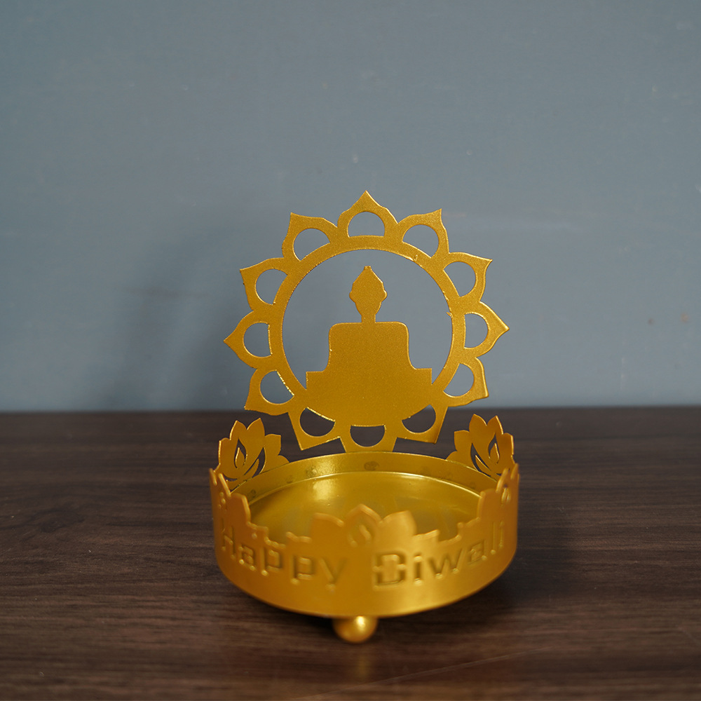 New arrivel Diwali Projection Candle Holder Iron Candleholders Deepaval Buddha Amulet Decoration Home Ornaments