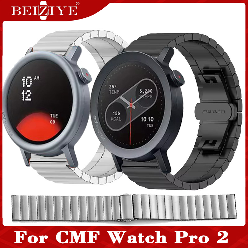 สายนาฬิกา CMF Watch Pro 2 สายนาฬิกาข้อมือ Stainless Steel Strap Metal Watchband สายเหล็กสแตนเลสสำหรับสายคาด cmf watch pro2 smart watch strap Bracelet ราคา 405 บาท*ส่งฟรี