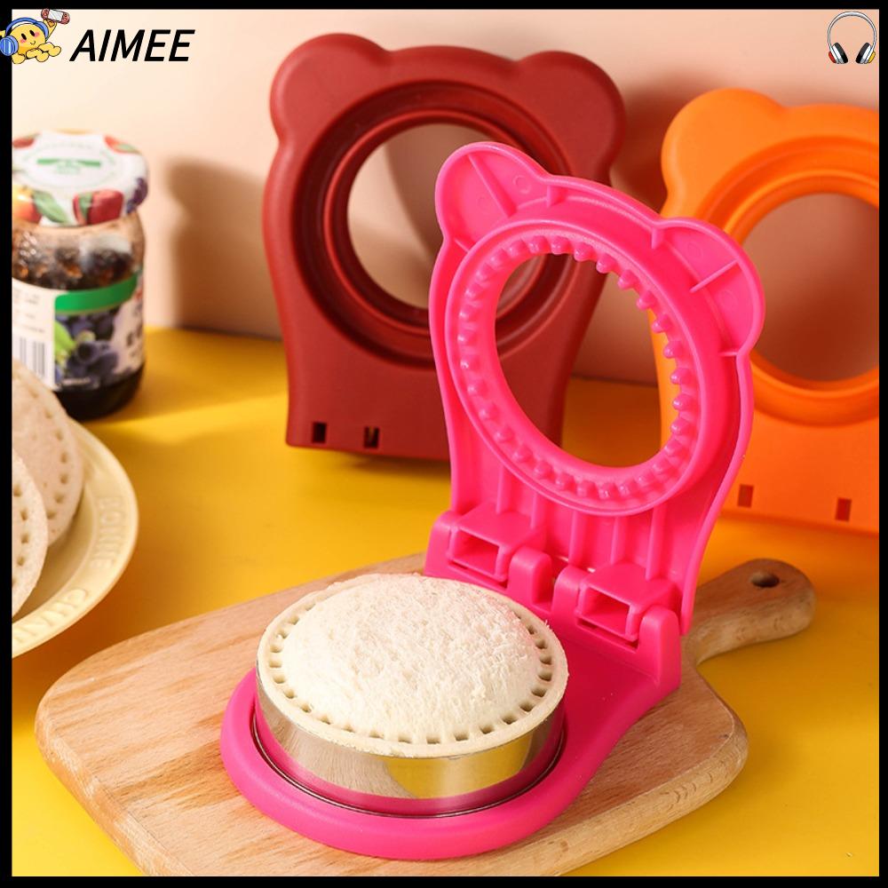 AIMEE Thép không gỉ Khuôn Cắt Bánh Sandwich Tự làm Tròn Dụng cụ làm bánh mì Đơn giản Bánh Mì Dụng cụ cắt bánh sandwich Nhà bếp