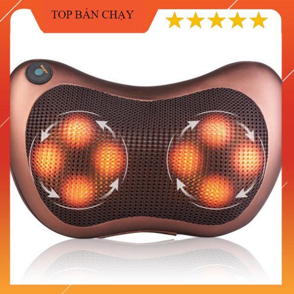 Gối massage hồng ngoại 8 bi