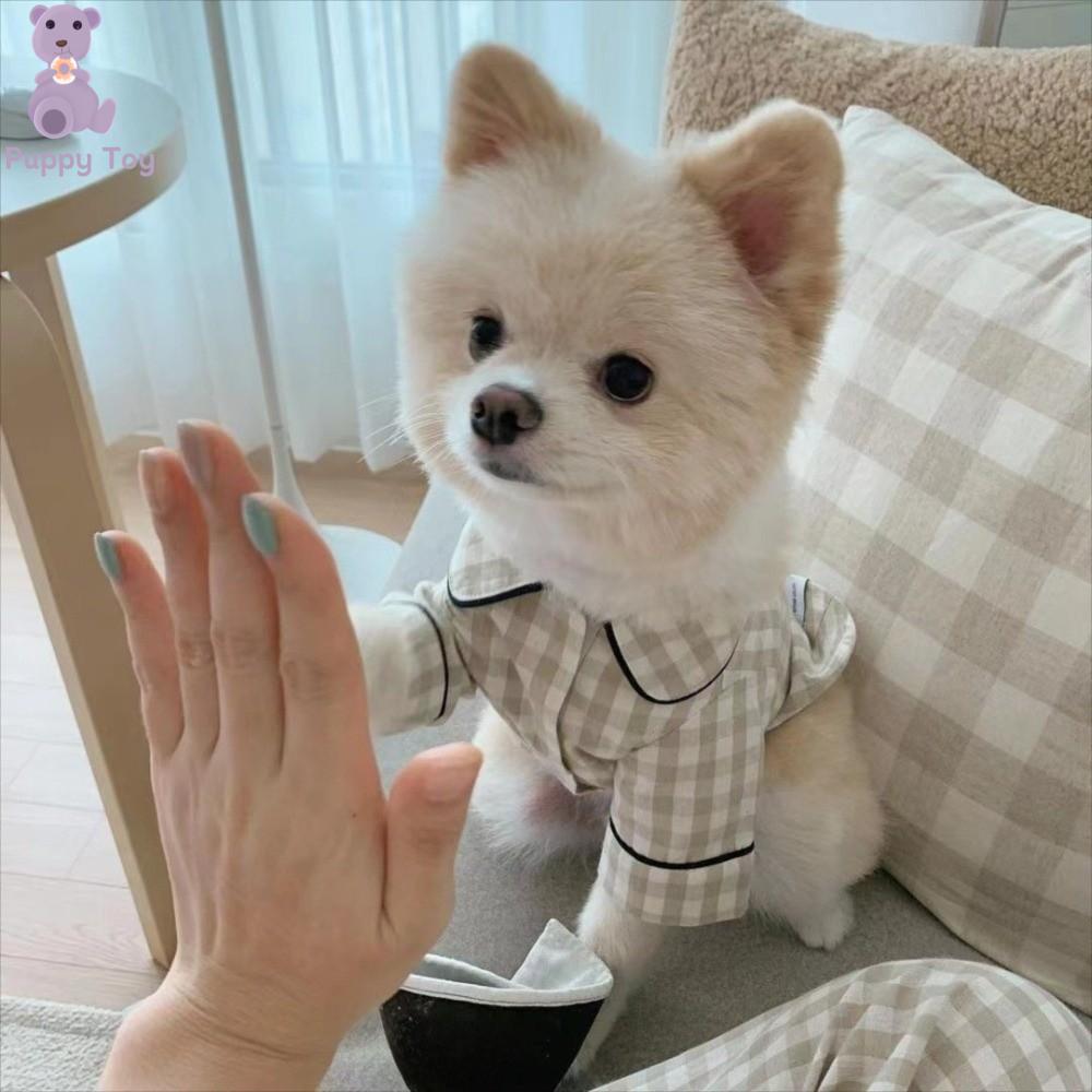 TESDFD Thoải mái Áo sơ mi kẻ caro cho thú cưng Thời trang Thanh lịch Quần áo cho mèo và chó Trang trí thú cưng Trang phục Đồ ngủ cho chó Phụ kiện thú cưng cho đám cưới