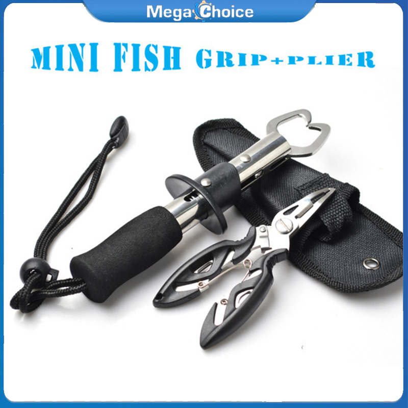 MegaChoice【Fast Delivery】Portable Fishing Pliers Hook Remover, Comfortable Grip Fish Control Tool Corrosion Resistant Fishing Tools With Storage Bag For Outdoor Freshwater Saltwater Fishing ราคา 152 บาท*ส่งฟรี