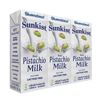 Sunkist Pistachio Milk 12x180ml - Unsweetened (Half Carton)