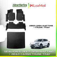 BYD Sealion 6 2024 to 2026 5D EXCELLENT Premium Material Deep Dish Matting + Rear Cargo Trunk Tray