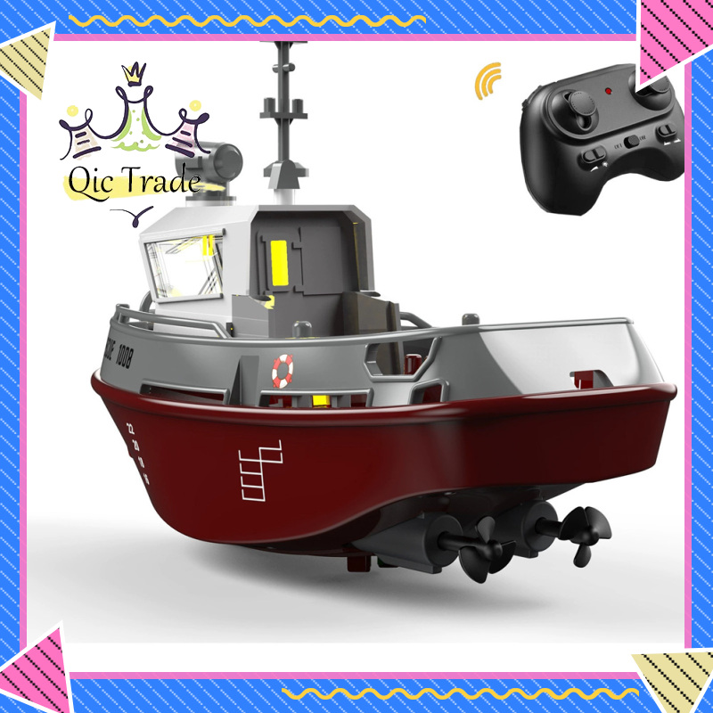 【QIC✨】Remote Control Boat For Kids 2.4GHz 2-level 1:32 Dual Motor Rechargeable Electric Boats With Waterproof Cover RC Boat Toys Gift ราคา 487 บาท*ส่งฟรี