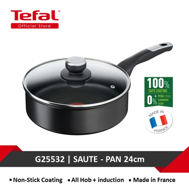 Tefal Unlimited Black IH Saute-pan 24cm w/lid G25532 Singapore