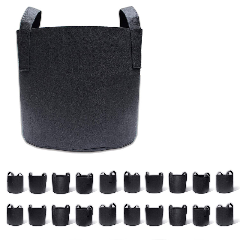 (IXWR) 20-Pack 2 Gallon Grow Bags, Fabric Pots Container Aeration Fabric Pots with Handles, Pot for Plants