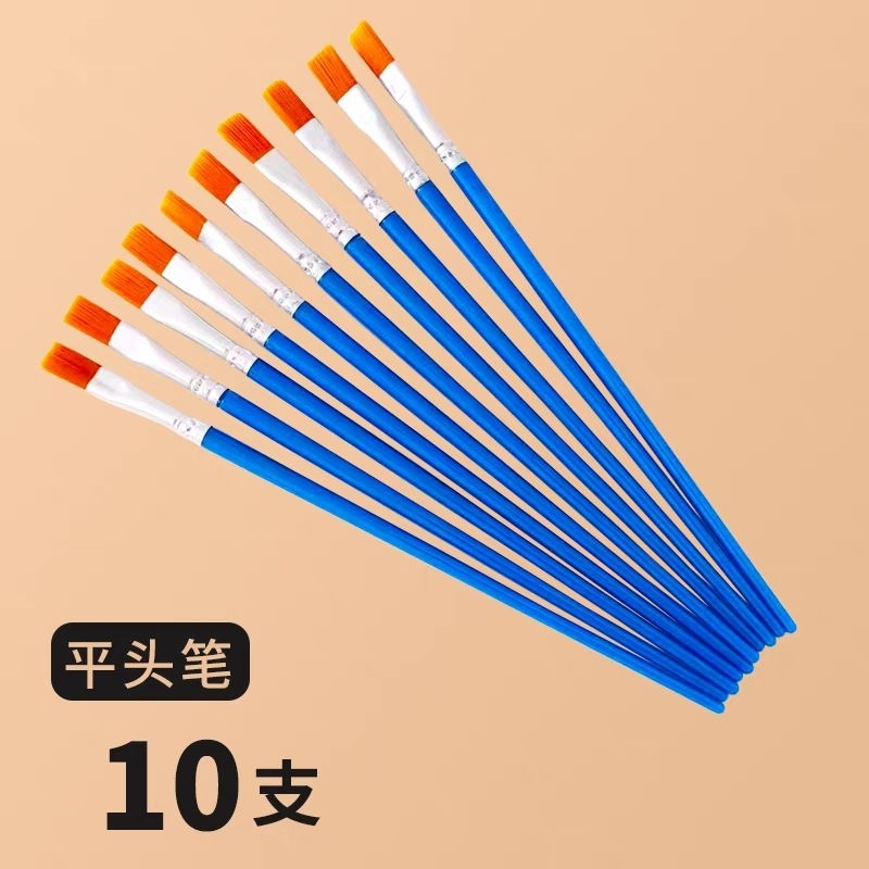 10pcs berus lukisan cat artis alat berus nilon 10pcs drawing brush paint artist tool nylon brush