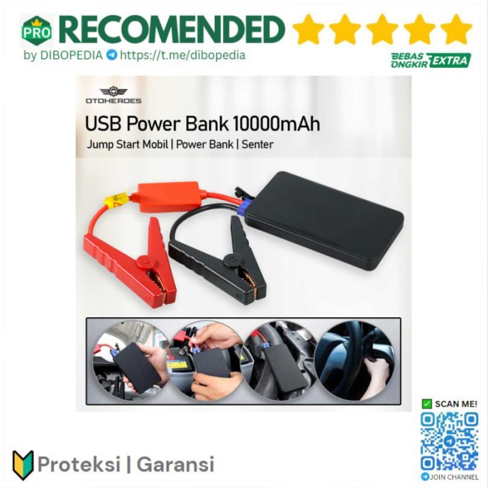 PORTABLE 20000MAH USB POWER BANK CAR JUMP STARTER & FLASHLIGHT - K21 Harga  1,857,000 Ringgit*Penghantaran Percuma