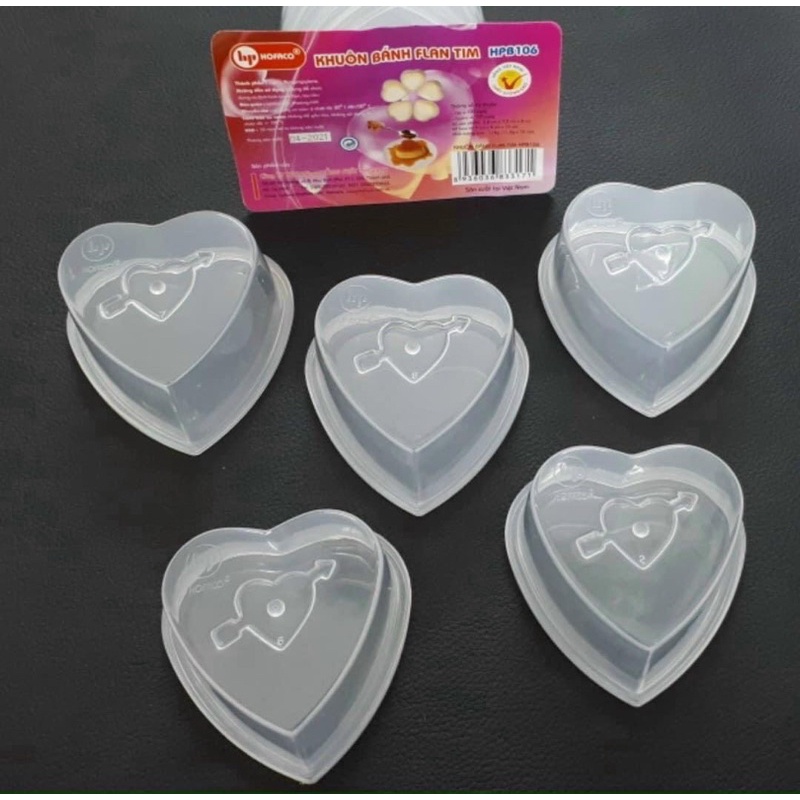 Set 10 khuôn Rau Câu,bánh plan hình Tim