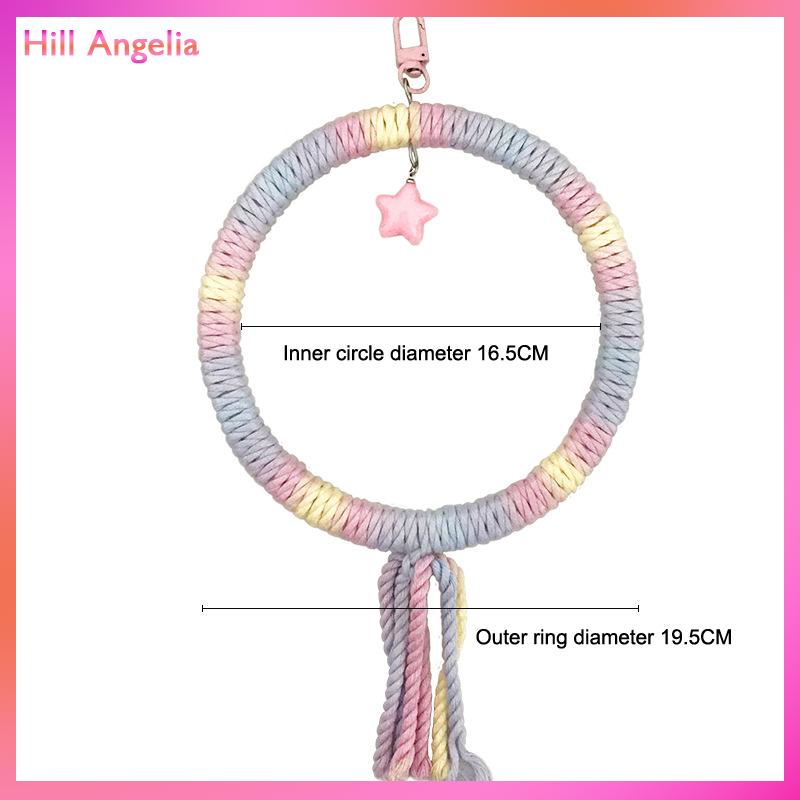 [Hill Angelia] Màu bông vẹt cực linh hoạt treo Clip Swing đầy màu sắc cá rô xoay thoải mái chim bông Dây đu vật nuôi cung cấp - 6