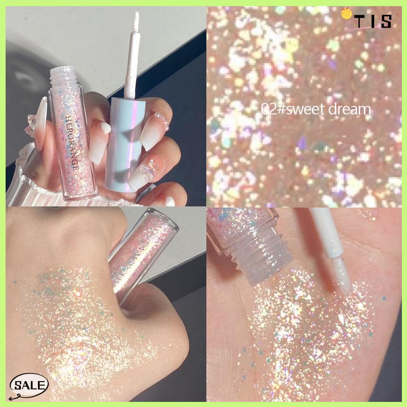 Follow Get New【TIS】 Herorange long lanh Highlighter lỏng bóng mắt Bút kẻ mắt bền không thấm nước ánh sáng lung linh và tỏa sáng mắt tằm Bút Chì Công cụ làm đẹp - 4