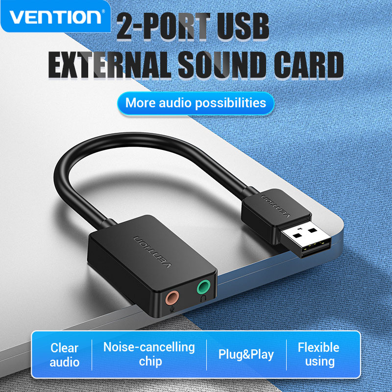 Vention Thẻ Âm Thanh Ngoài USB Bộ Chuyển Đổi Tai Nghe USB Sang Giắc AUX