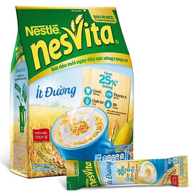 Ngũ Cốc Nguyên Cám Nestle 350g 14 gói