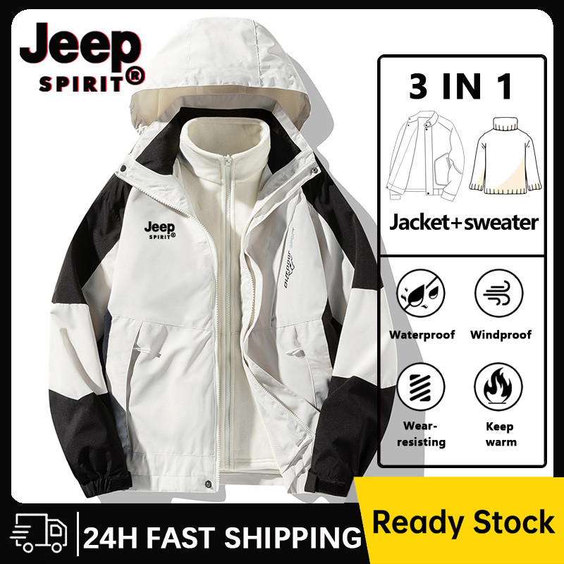 JEEP SPIRIT 3 IN 1 Winter Jacket For Women Waterproof and Windproof Jacket